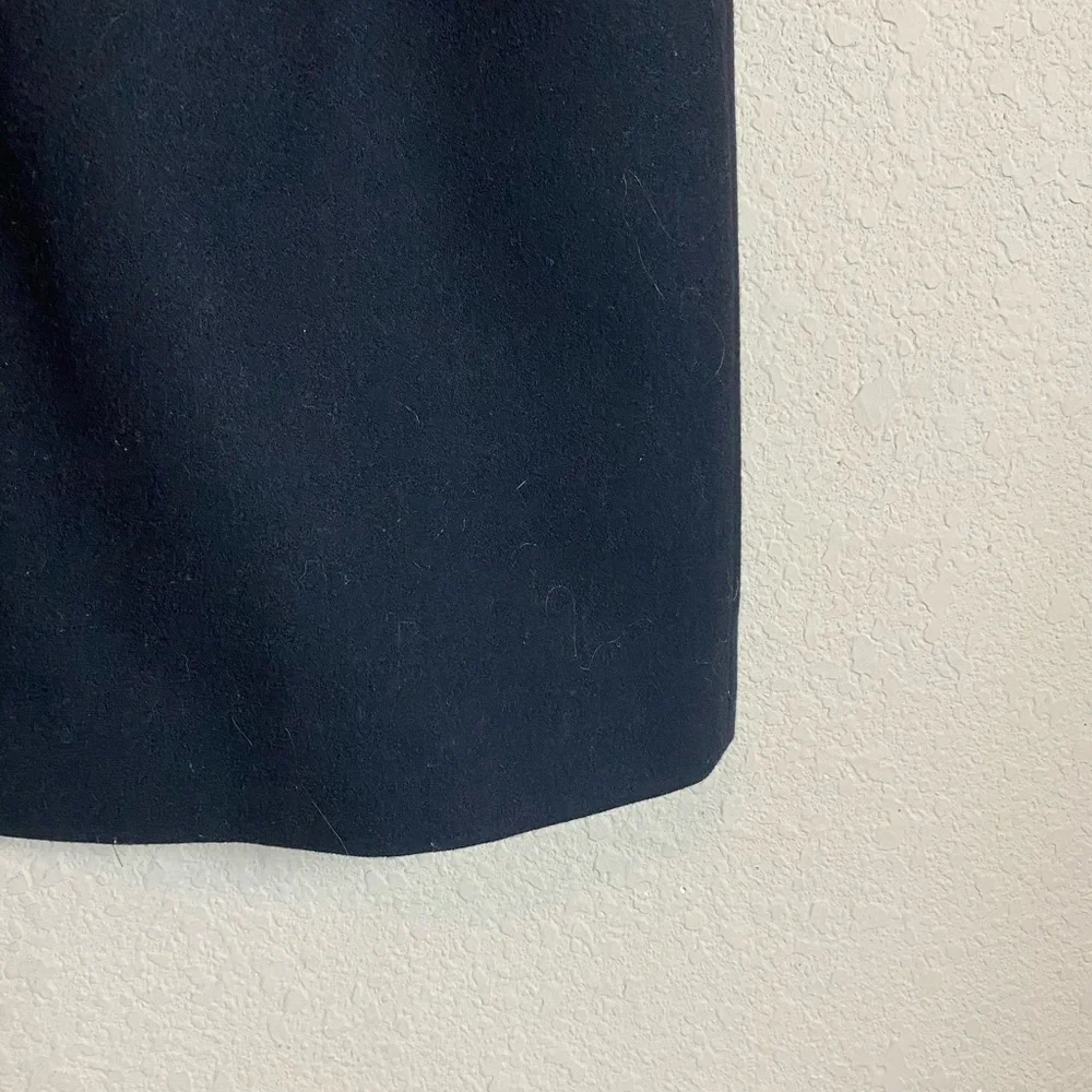 Vintage Black Wool A-Line Classic 1970’s Skirt Knee Length Size 4